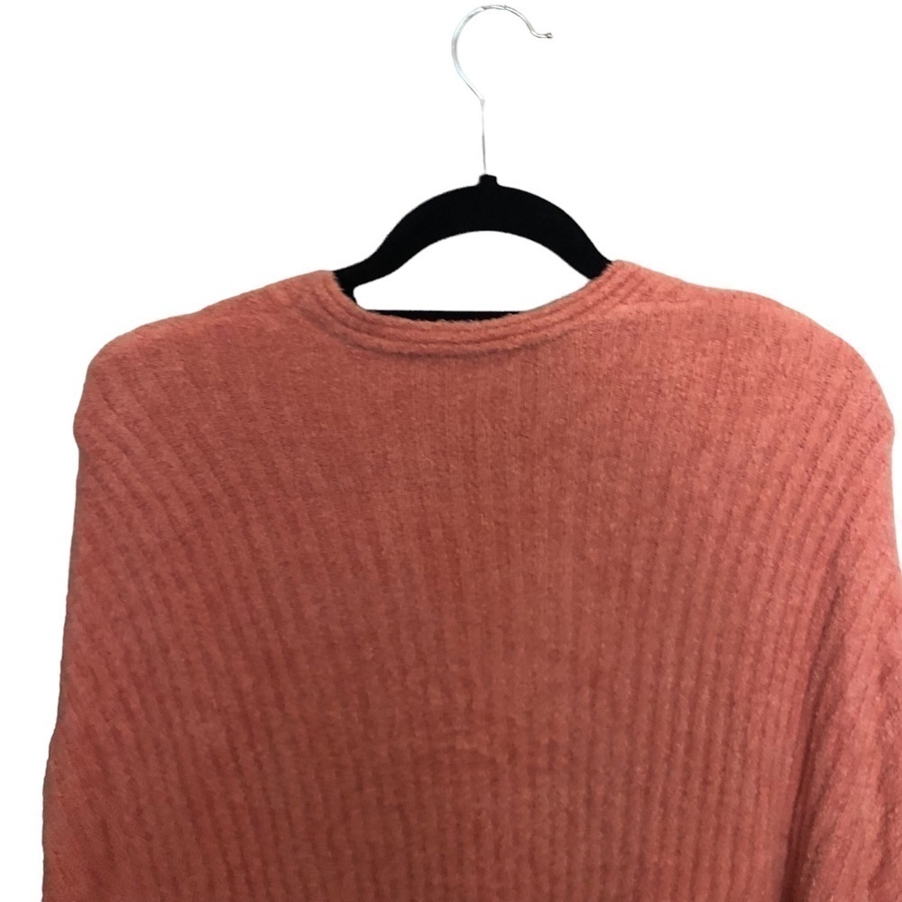 Barefoot Dreams CozyChic Lite Ribbed Shrug Open Front Cardigan Coral - Picture 7 of 9